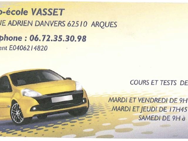 Auto-Ecole Vasset - Arques - +33 6 72 35 30 98