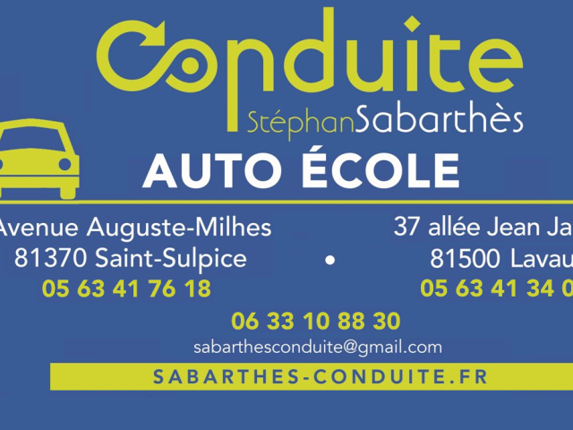 SABARTHES CONDUITE LAVAUR - Lavaur - +33 9 83 51 24 57