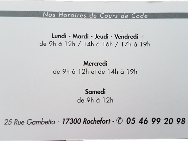 Auto-Ecole Beneteau - Rochefort - +33 5 46 99 20 98