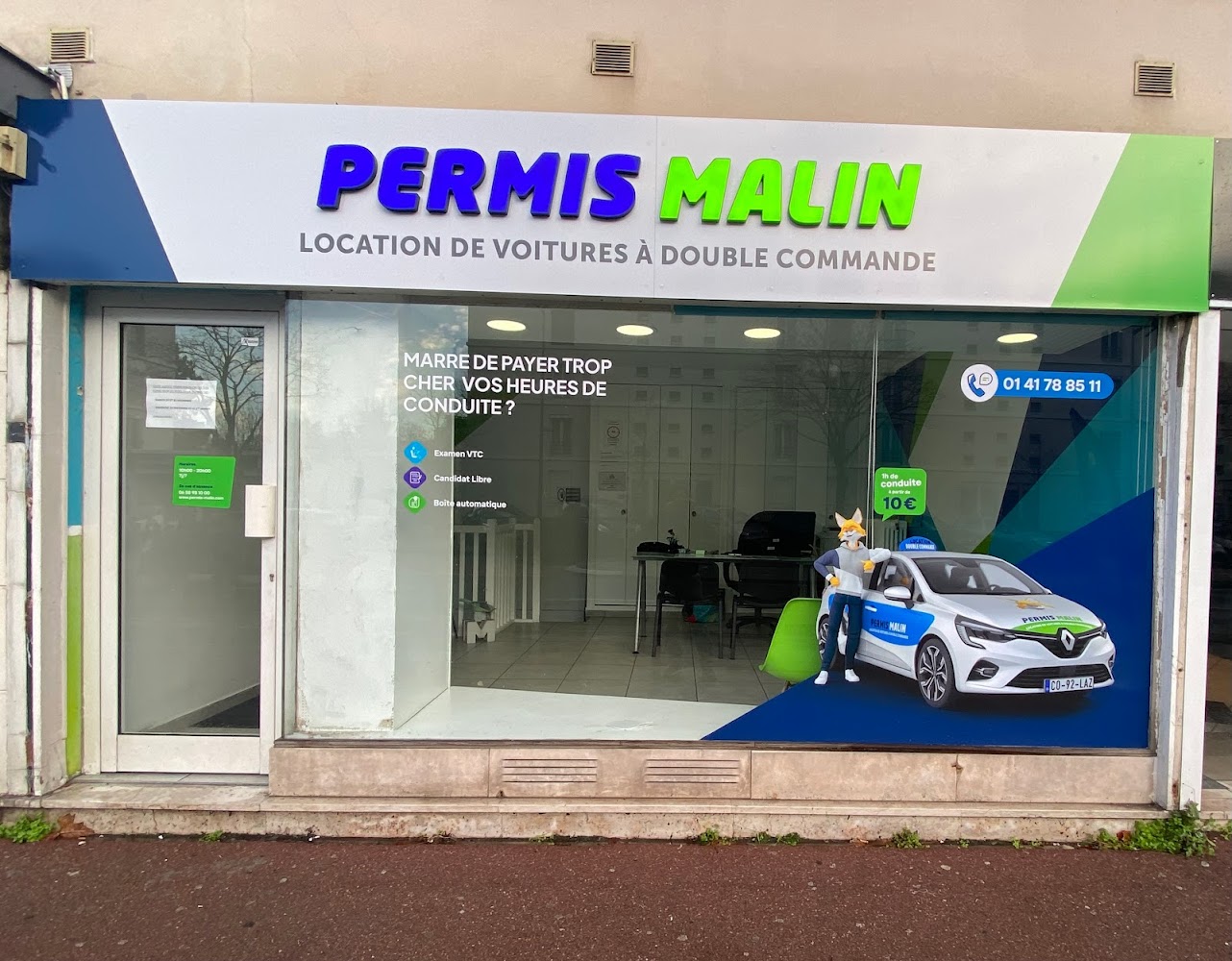 Permis Malin - Créteil (94) - Location de voitures auto-école à double commande