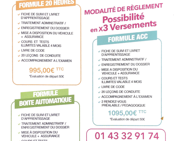 AUTO ECOLE ACCES PERMIS - Aulnay-sous-Bois - +33 1 43 32 91 74