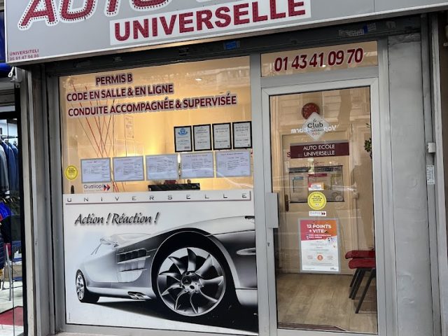 Auto école Universelle 75012 Organisme de Formation CPF - Paris - +33 1 43 41 09 70