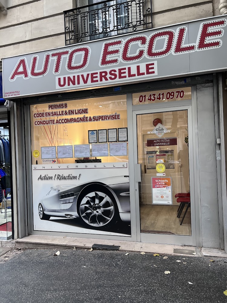 Auto école Universelle 75012 Organisme de Formation CPF