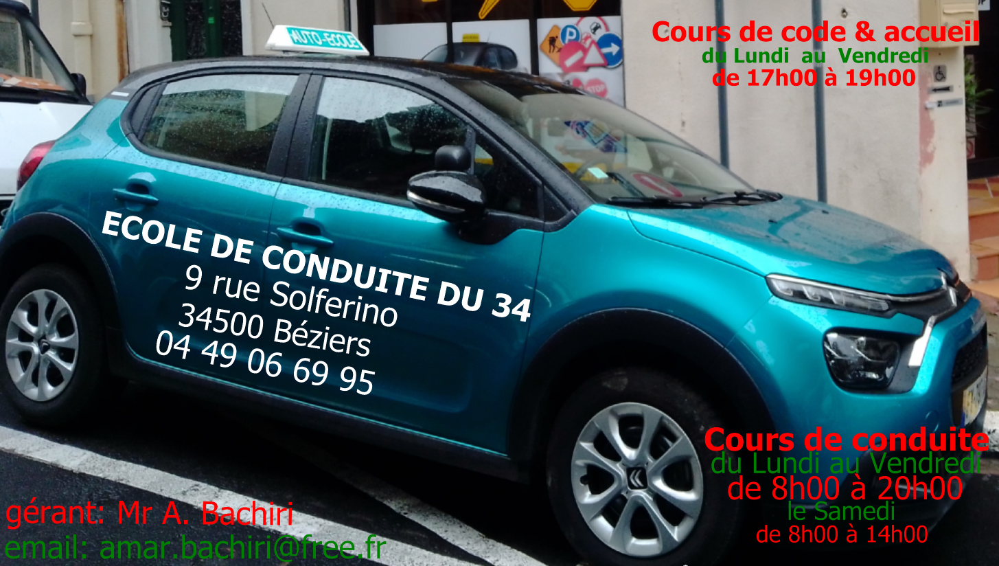 Ecole de conduite du 34