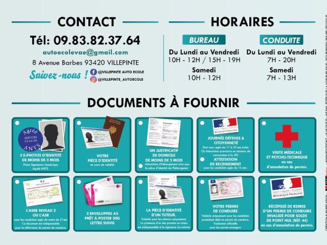 VILLEPINTE AUTO ECOLE - Villepinte - +33 9 83 82 37 64