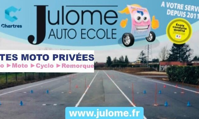 Pistes privées Moto-école Julome - Chartres - +33 2 37 28 62 60