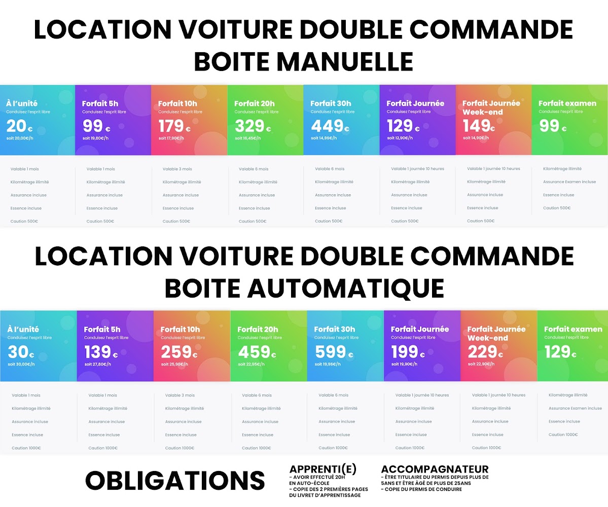 Permis LIB - MEAUX (77) - Location de voiture Auto École à double commande - candidat libre