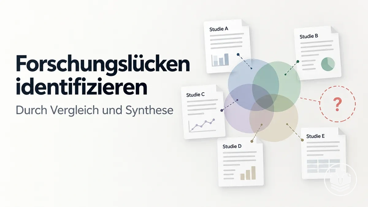 Identifikation von Forschungslücken durch den Vergleich und die Synthese von Studien.