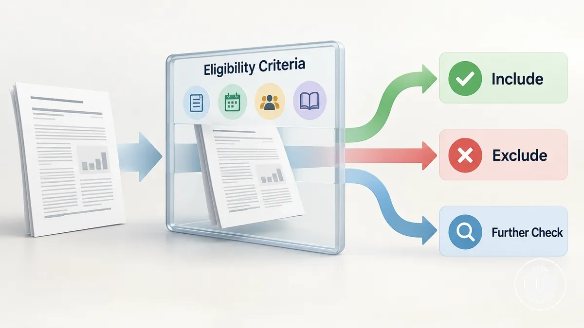 Source-selection criteria guiding eligibility decisions for literature review sources