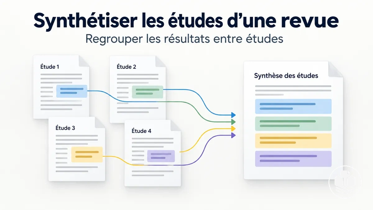 Processus de synthèse permettant de regrouper les résultats de plusieurs études dans une revue de littérature.
