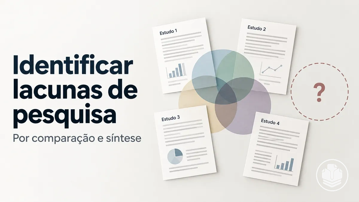 Identificação de lacunas de pesquisa pela comparação e síntese de estudos.